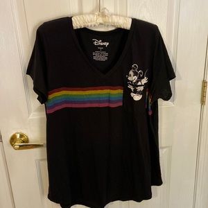 Torrid Mickey Mouse Shirt Black Rainbow Size 1